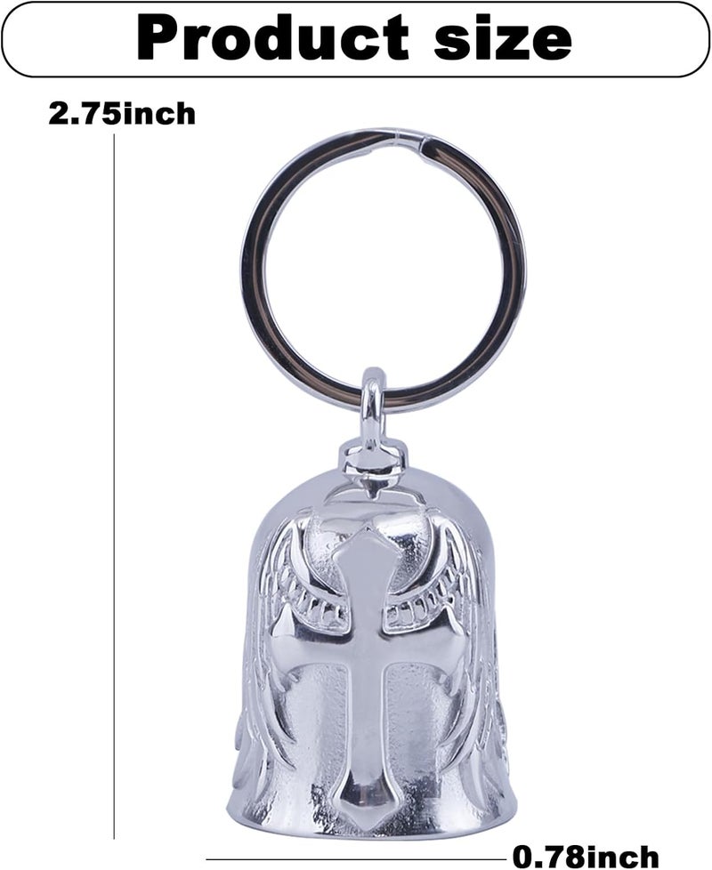 CYZBTBl Motorcycle for Bells - Motorcycle Angel Bell for Men Women,Bell Biker Accessory,Guard Riding Safety (Cross Black) - Image 2